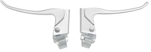 SG Store 1 Paar Fahrradbremsgriff aus Metall Silberfarben Vintage Fahrradbremshebel Fahrrad Kupplungsbremsgriff aus Metall Ersatzteil für Lenker mit 22mm Durchmesser