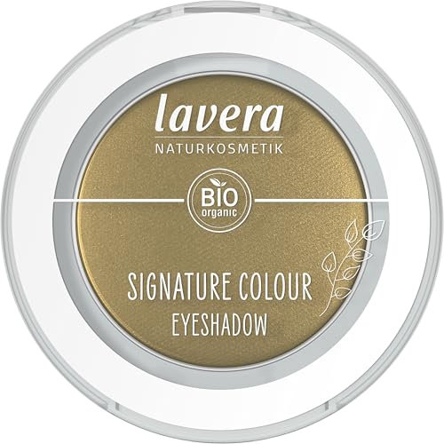 lavera Signature Colour Eyeshadow -Golden Jade 07 -intensive Farbabgabe - extra langer Halt - mühelos verblendbar - vegan - Naturkosmetik - 2g