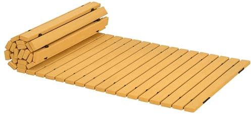 Outsunny Passerella per Giardino Arrotolabile in Legno di Abete 185x60 cm