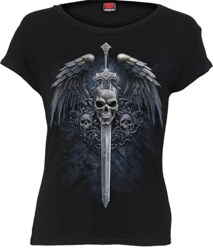 Spiral Direct Womens/Ladies Angel Sword T-Shirt (XL) (Black)
