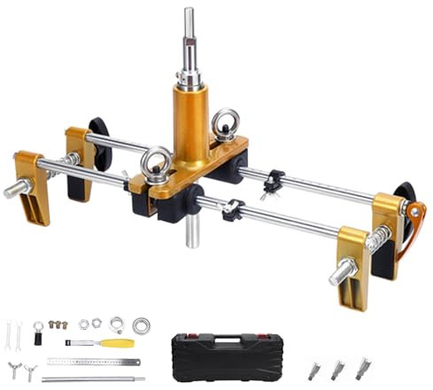 Kit D'ouverture de Trou de Serrure de Porte,Mortaiseuse de Serrure pour Portes en Bois,Gabarit à Mortaiser,kit D'installation de Serrure de Porte,Scie-Cloche pour Menuiserie,Avec 3 Iames en Acier Tung