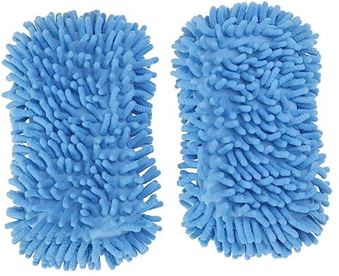 Lavage de Voiture en Fibres Ultra-Fines Bleu, Lot de 2 Pièces
