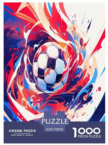 Football Jigsaw Puzzles Puzzles for Adults Kids. 1000 Pieces Great Gifts Challenge Toy Educational Games Home Decoration for Adults& Kids Age 14 Years Up 70x50cm/1000pcs