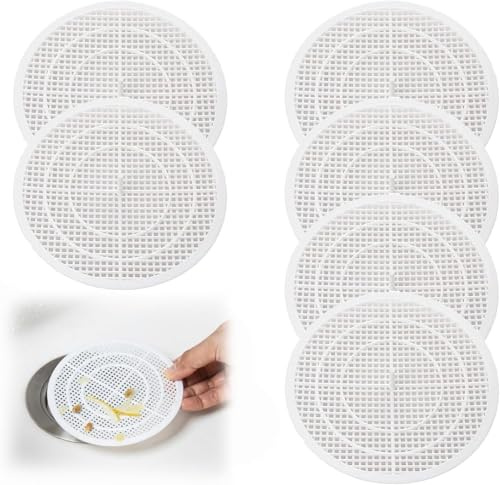 hankousi Set di 6 filtri di scarico ritagliabili in plastica, per doccia, lavandino e vasca da bagno (design tagliabile)