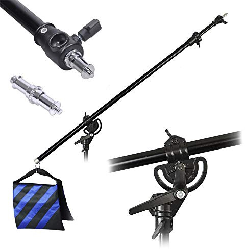 Photo Studio Boom Arm & Pivot Clamp | Luxlight® | 110-205cm | Extension Arm & Sandbag for Photography Light Stand