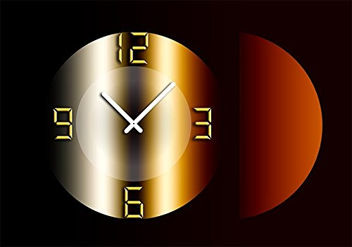 dixtime 4305 Designer Wanduhr, Wanduhren, Moderne Bürouhr 50cm x 70cm