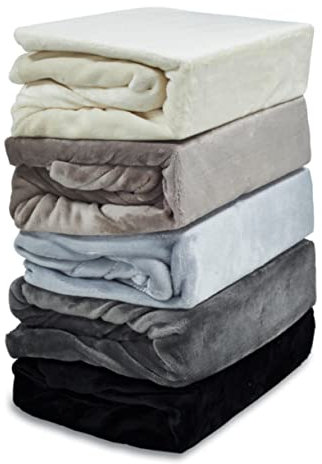 Luxus Cashmere-Touch Spannbettlaken für Topper bis 10 cm Steghöhe Boxspring Winter Plüsch Spannbetttuch Teddy Coral Fleece, Farbe:Schwarz, Größe:180x200-200x200 cm