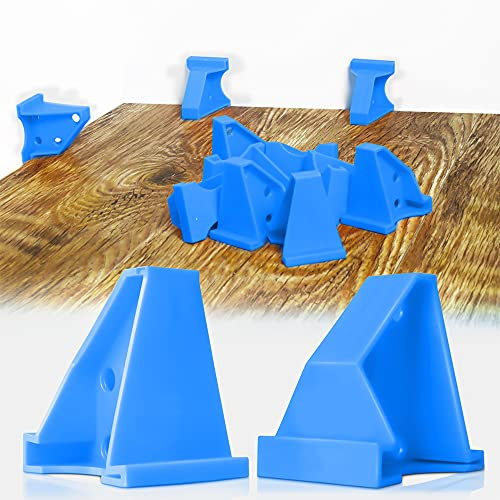 Niciksty Bodenbelag-Abstandshalter, Laminat-Holzboden-Werkzeuge (20-teiliges Set), kompatible Vinyl-Planken, Hartholz- und Schwebeboden, 1/4 und 1/2 Spalt, spezielle Dreiecks-Strebe an Ort und Stelle