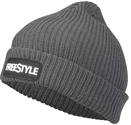 Spro Freestyle | Winter Beanie Grau Wintermütze Mütze Angelmütze Strickmütze