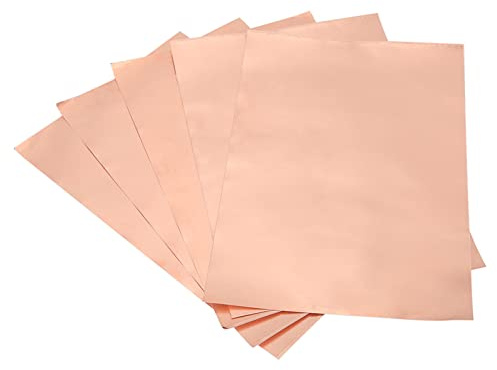 Tyenaza 5 Stück Kupferfolienband mit leitfähigem Klebstoff Kupferfolie Kupferfolie Hochleitfähiges, stark klebendes Kupferfolienband breit für die EMI-Abschirmung von Gitarren