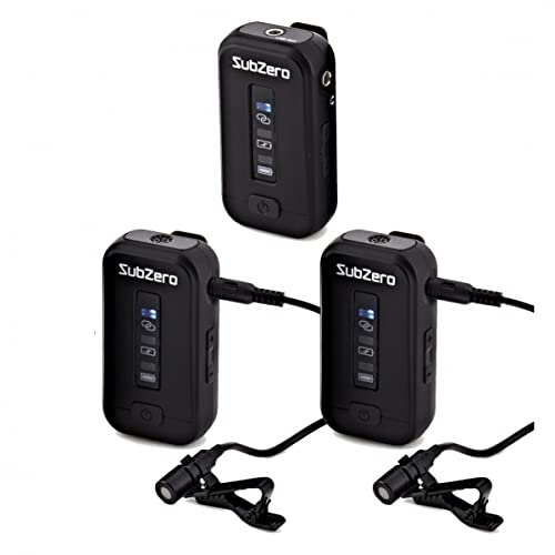 SubZero Dual Wireless Microphone System for Phone Android Camera
