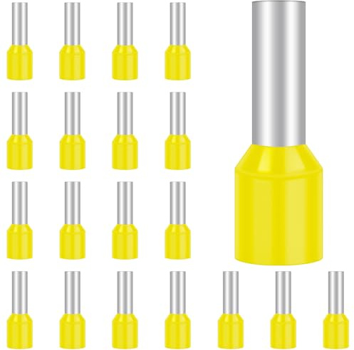 Hanibos - Lote de 100 terminales (6 mm² x 12 mm), color amarillo