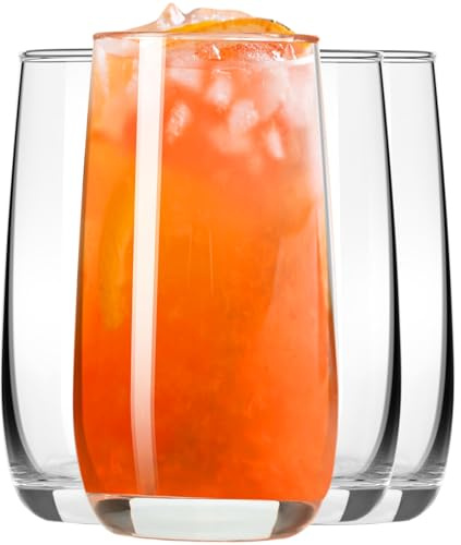 PARACITY Highball Glasses Set of 4, Drinking Glasses 12 Oz, Clear Glass Cups, Tall Tumbler Water Glasses, Glassware Set for Cocktail, Coffee, Mojitos