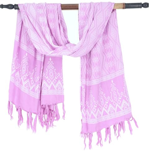 GURU SHOP Bali Batik Sarong tenture murale, jupe portefeuille, robe sarong, serviette de plage, homme/femme, bleu, synthétique, taille : taille unique, Losange/fuchsia, taille unique