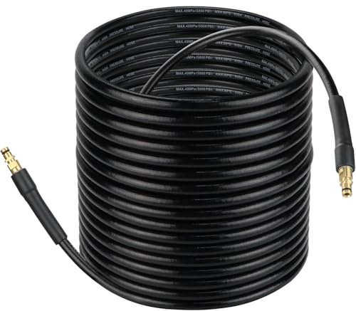 Pressure Washer Hose 20m, 5800PSI High Pressure Replacement Hose with Quick Connector for Karcher K2 K3 K4 K5 K6 K7, Washer Extension Hose for Cleaning Cars Garden