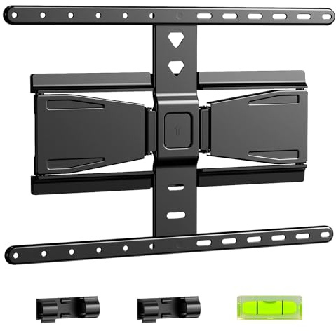 TV-väggfäste för TV 43–90 tum upp till 50 kg, lutande och vridbart TV-väggfäste med 1,96 cm profil, MAX VESA-kabelhantering 400 x 400 mm