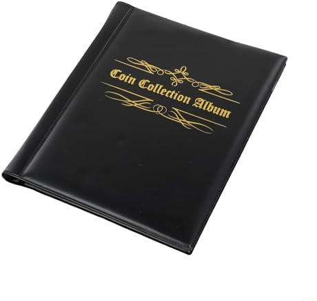 Shophubio Album pour pièces de monnaie à 480 pochettes pour collectionneurs – Livre de rangement de pièces de monnaie de grande capacité avec 30 pochettes par page, noir