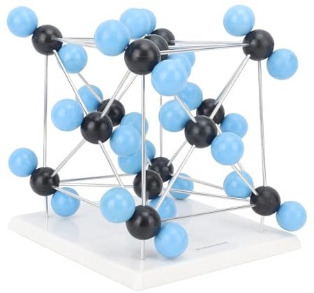 WGFOIP Kemi Molecular Model Kit Hållbar CO2-kristallstrukturmodell för Klassrumsundervisning Gäller för Kemientusiaster och Studenter Plast/Sky Blue/28PCS