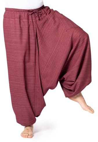 PANASIAM Aladin Pants Cotton 'Lini', Bordeaux Red, L
