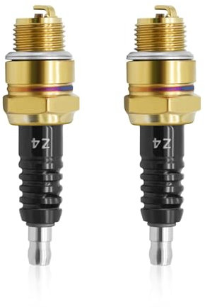 Wai Danie 2 x Z4C Bougie d'allumage pour 49cc 50cc 66cc 70cc 80cc Moteur 2 temps Moto Bicyclette Vélo Cyclomoteur Scooter Compatible avec Yamaha JOG50 90 ZX50 QJ50 DX100