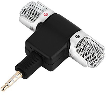 Annadue Mini Micrófono de Enchufe para Teléfonos, Mini Micrófono Condensador Direccional para Smartphone/Móvil, Se Puede Girar a 90 Grados, Adecuado para Usar con Medios Digitales como MD y DAT.