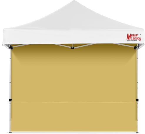 MasterCanopy Pared Lateral de Tienda de campaña instantánea para toldo desplegable de 10 x 10, 1 Paquete (2,5 x 2,5 m, Beige)