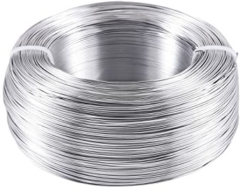 Cheriswelry 980 Feet 20 Gauge Silver Aluminum Wire Bendable Metal Craft Wire Flexible Soft Jewelry Beading Wire 0.8mm for Sculpting Armature Artistic Floral Garden Wrapping DIY Craft