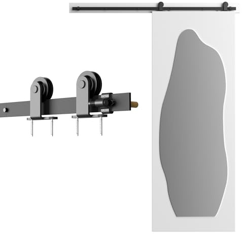 Wolfbird - Kit di guide per porta scorrevole, 200 cm, per sistema di ferramenta per porta, tipo T