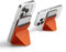 MOFT Snap-On Magnetischer Handyständer Magsafe Kompatibles Wallet für iPhone 14/13/12 Serie mit 3 Betrachtungswinkeln, Verbesserte magnetische Stärke, Orange