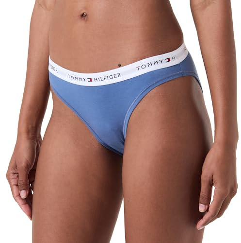 Tommy Hilfiger Bas de Bikini pour Femme - Bleu Fer - Taille 32, Fer Bleu, XS
