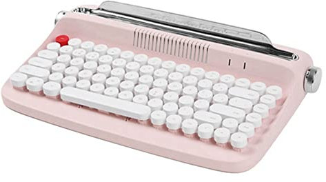 Gsrimgratoe Bluetooth Schreibmaschine für Büro, medizinisches Gefühl, Tablet, Universal, rund, für Laptop, A