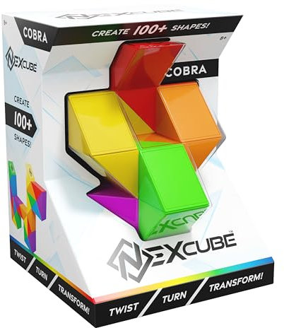 Goliath - Nexcube Cobra, Originaler Denkspiel mit Formkreation, Spiel für Kinder ab 8 Jahren, 24 farbige Prismen, Erstelle über 100 verschiedene Tier oder Objektformen