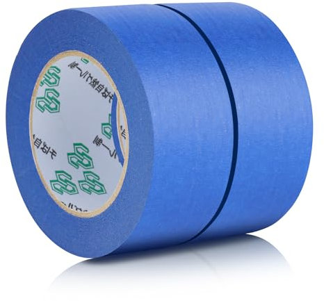 AiQInu 2 Rollen Malerkrepp Blau, Universal Kreppband Malerband, Abklebeband Maler, Klebeband für Malerarbeiten und Renovierungen, Masking Tape Blau, 48mm x 50m