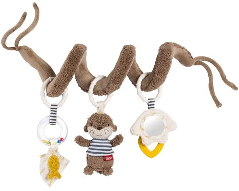 Fehn Otter Aktivitäty-Spirale, Motorikspielzeug mit Lernfunktionen zum Berühren, Fühlen und Spielen, für zu Hause und zum Mitnehmen, für Babys ab der Geburt