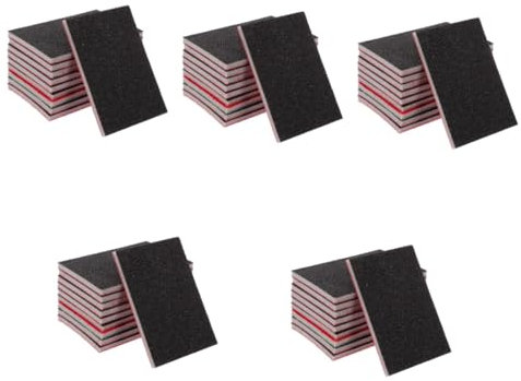 NIYANGLE 50 Pcs Spugna Carta Abrasiva Blocchi Di Levigatura Muro A Secco Blocco Di Sabbia Muro A Secco Spugna Abrasiva Tamponi Abrasivi Spugna Abrasiva Per Legno Carta Vetrata Per Mobili