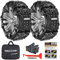 Snow Chains Set of 6 Universal Anti-Skid Emergency Traction Tyre Chain for Cars SUV Truck Driving on Snow and Ice Road, Sand and Mud Road, Fit Tire Width 6.5in to 10.8in (165mm-275mm)