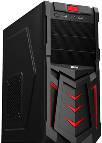 Caja ATX para Ordenador PC Gaming de Sobremesa Devil, Color Negro y Rojo, USB Frontal