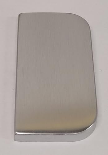 Abdeckkappen für Glastürbänder edelstahlfarben/silberfarben (Silberfarben, Office (senkrecht) abgerundet)