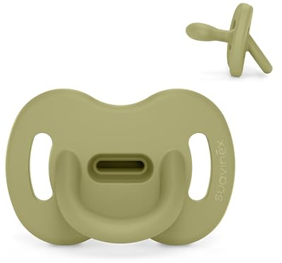 Suavinex, Sucette Tout Silicone, pour Bébé 6/18 Mois, avec Tétine Symétrique SX Pro, Réversible, Super Douce et Souple, Idéal pour Dormir, Respecte le Développement Buccodentaire, Turtle Green