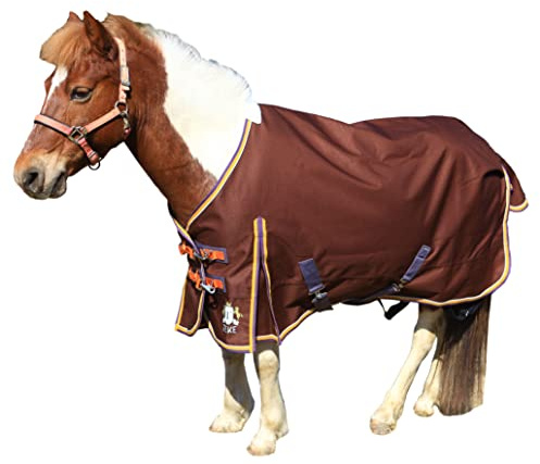 T TEKE Couvertures et feuilles de cheval Deluxe Turnout, Couvertures et feuilles de soin de cheval 1200D imperméables et respirantes sans remplissage (51 -87 y compris la taille miniature / poulin)