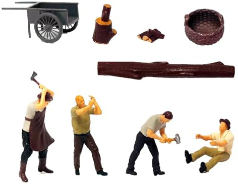 KIXZSAZ Figure decorative per diorami, bellissimi modellini di treni, figure di persone dipinte in Per scala, scene ferroviarie in miniatura, modellini treni, persone dipinte Per scala