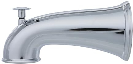 DANCO Decorative Bathtub Faucet Spout with Pull Up Diverter | 6 Inch Length | Chrome Finish (10315)