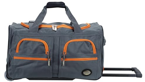 Rockland Bolsa de Lona con Ruedas, Gris Oscuro, Talla única, Bolsa de Lona con Ruedas