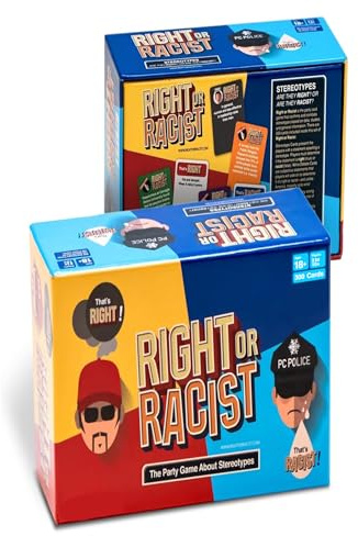 Right or Racist, Card Game, Gag Gift with Hundreds of Trivia and Debate Cards, Funny Gag Gifts for Secret Santa or White Elephant, Games for Men and Women, 3 to 10+ Players