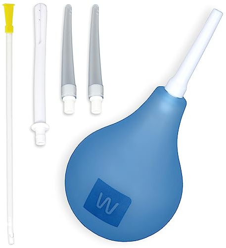 Dr. Wunder® lavement-inema-set 225ml : set de lavement polyvalent comprenant 4 embouts de lavement 1x tube pour wapiti (40cm) | nettoyage intestinal hygiénique à l'eau, au café ou au thé | sans BPA