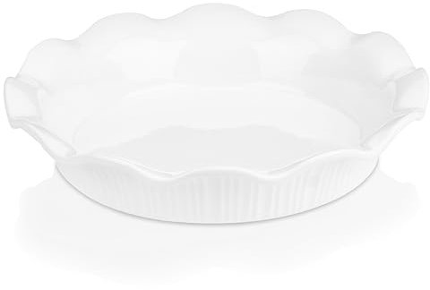 LOVECASA, Kuchenform, Ofenform, Porzellan, 25 cm, für Backen, Quiche, Pizza, Nudeln, Grill, Blumenform, 700 ml