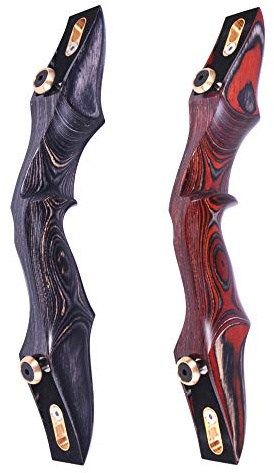 58 inch Archery Takedown Recurve Bow ILF Bow Riser and Limbs 20-50lbs American Hunting Bow for Outdoor Hunting Shooting Target Practice (Only Riser, Red)