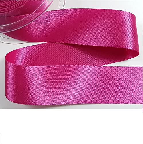 Nastro di raso double face, dimensioni 20 mm x 23 m, colore rosa fucsia, per regali, avvolgere e cucire, feste, eventi, matrimoni, Natale, artigianato, fiocchi auto, palloncini floreali, capelli, fai