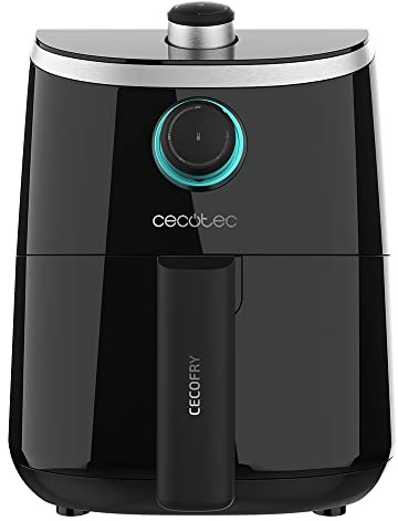 Cecotec Freidora sin Aceite de 2 L de Aire Caliente Cecofry Compact 2000. 900 W, Dietética, Manual y Compacta, Tecnología PerfectCook, Termostato, Temperatura y Tiempo Regulable, Color Negro