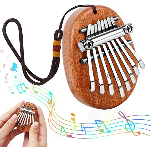 Mini Kalimba Daumenklavier mit 8 Tasten, Tragbare Kalimba Instrument Finger Klavier, Mini Daumen Musikinstrument für Anfänger Kinder Erwachsene Geschenk